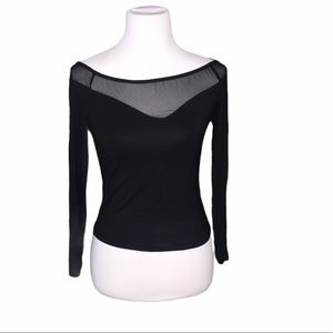 SHEIN Black Long Sleeve Top